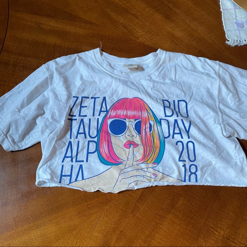 Zeta Tau Alpha bid day 2018 cropped tshirt